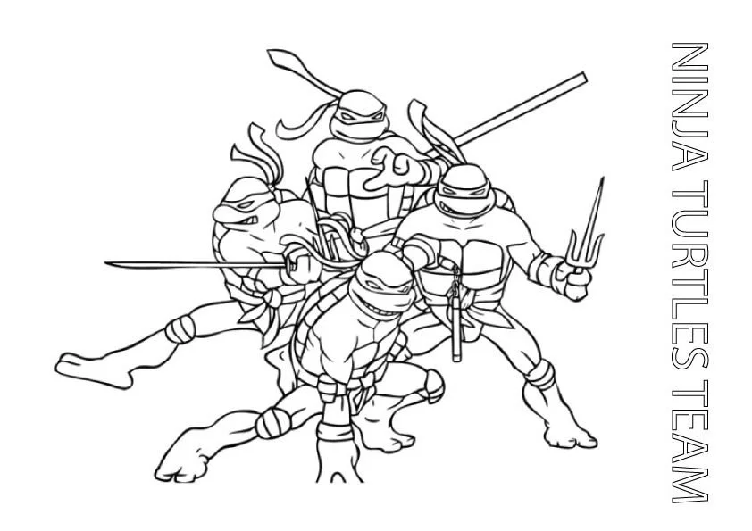 Desenhos de Teenage Mutant Ninja Turtles Para Colorir 2