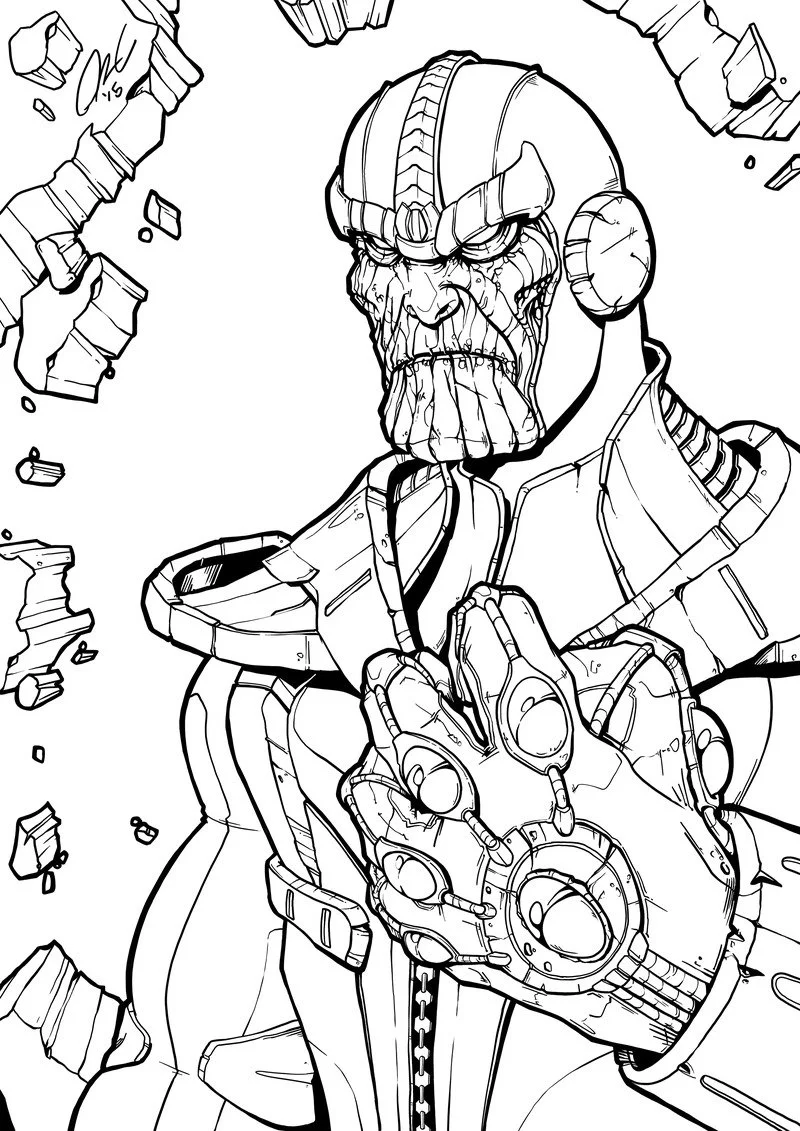 Desenhos de Thanos Para Colorir 14