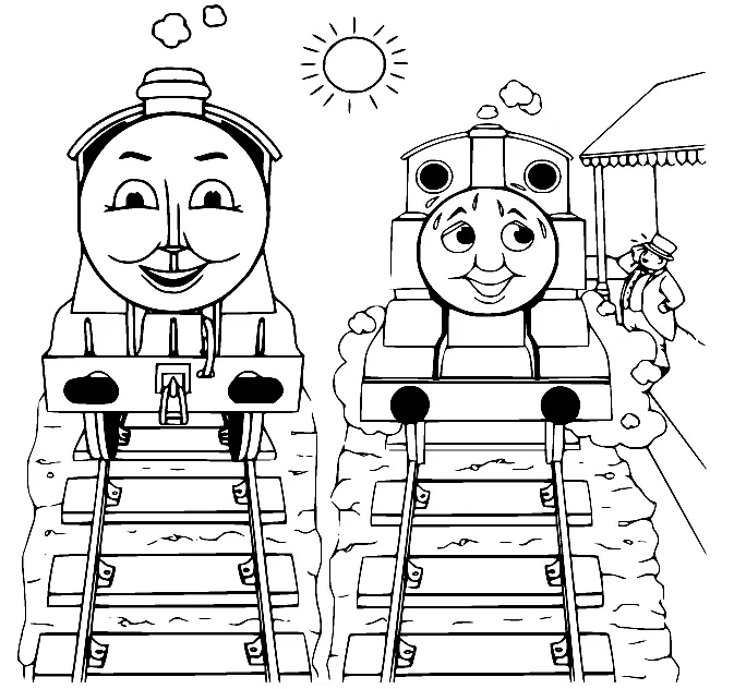 Desenhos de Thomas e seus amigos Para Colorir 32