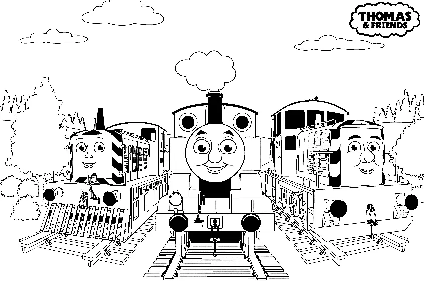 Desenhos de Thomas e seus amigos Para Colorir 4