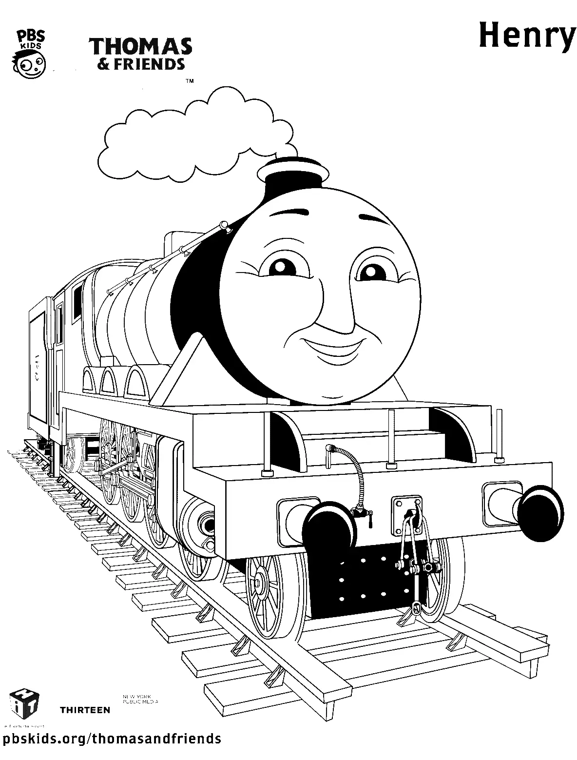 Desenhos de Thomas e seus amigos Para Colorir 9