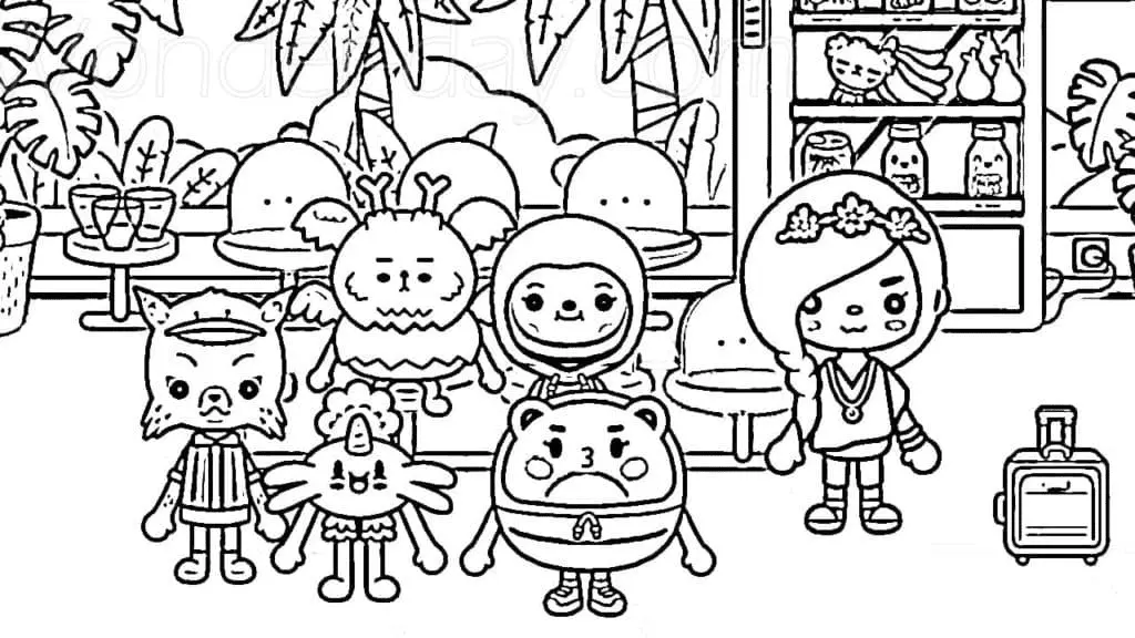 Desenhos de Toca Boca Para Colorir 15