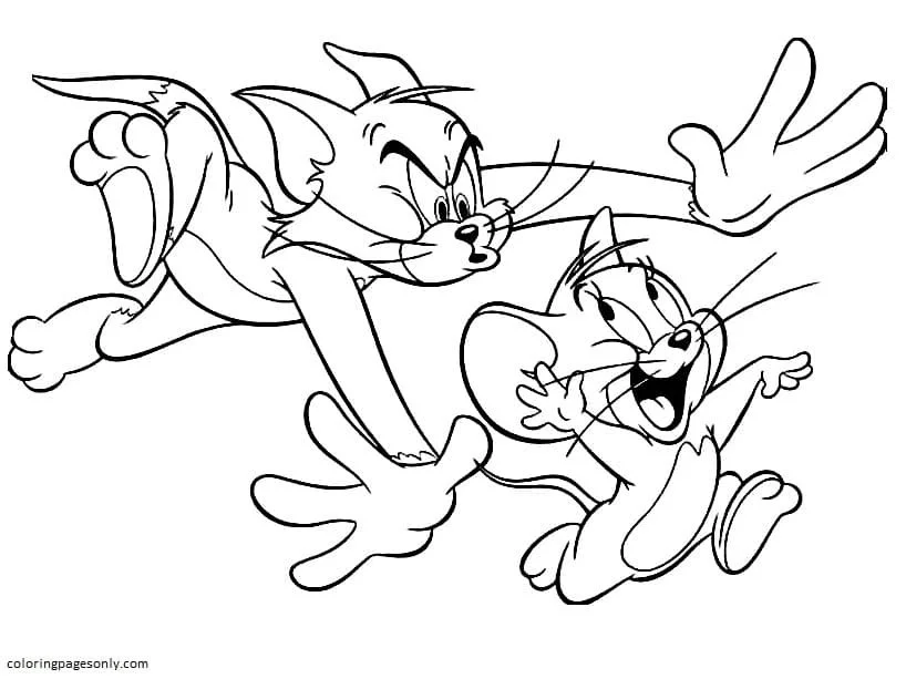 Desenhos de Tom e Jerry Para Colorir 1