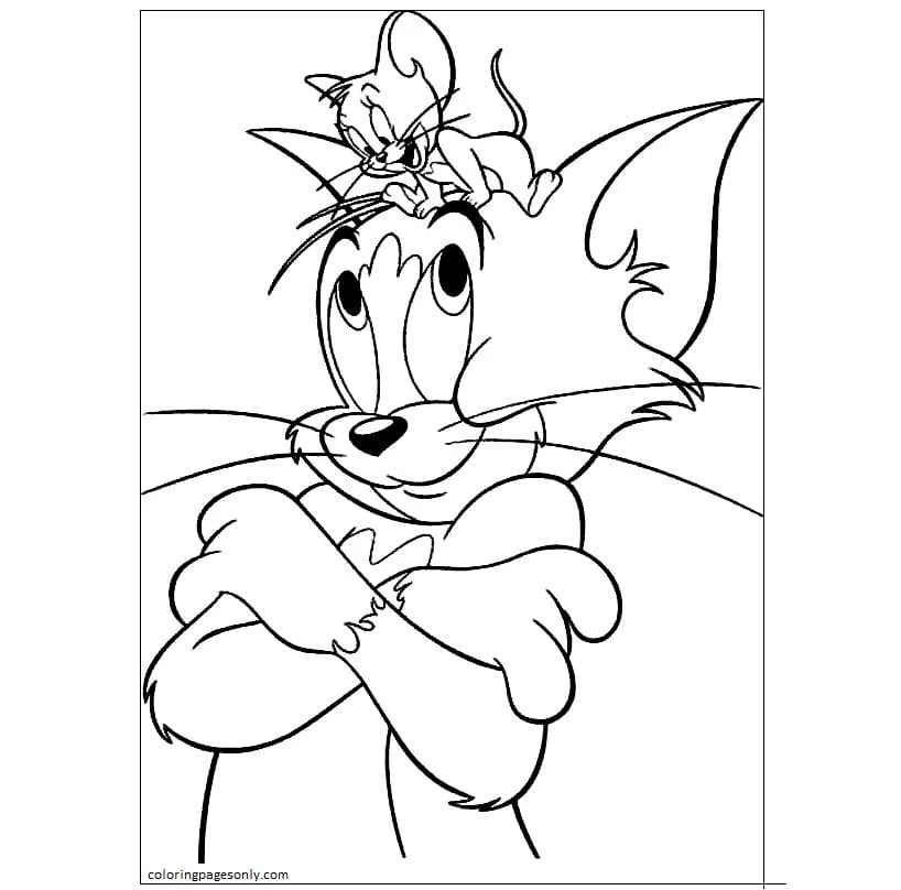 Desenhos de Tom e Jerry Para Colorir 10