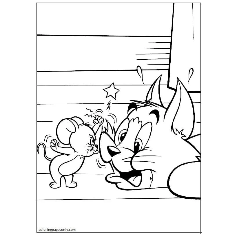 Desenhos de Tom e Jerry Para Colorir 12