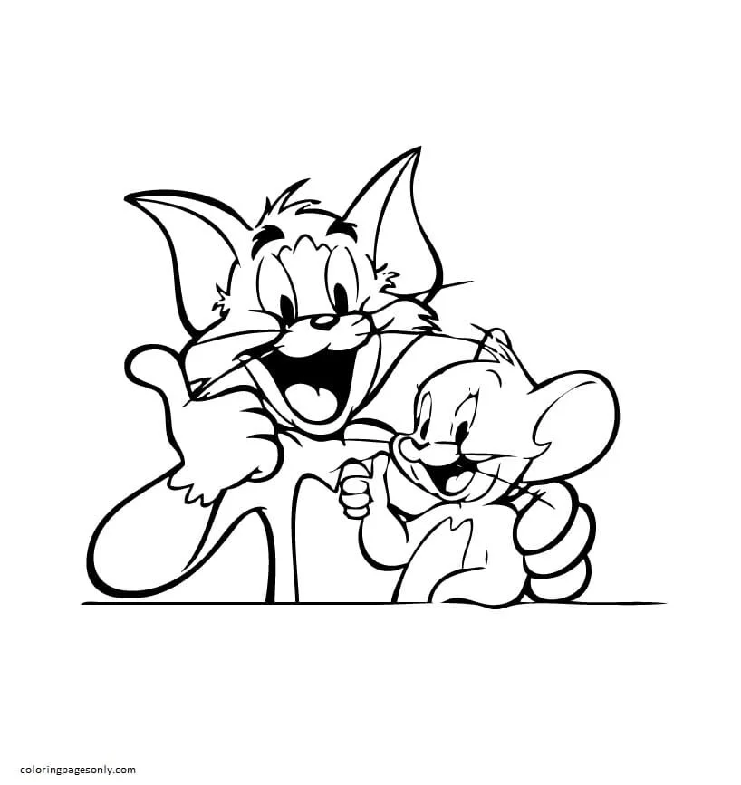 Desenhos de Tom e Jerry Para Colorir 14