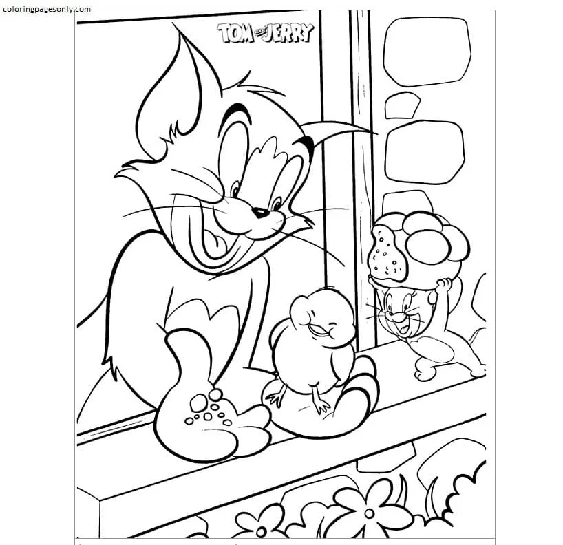 Desenhos de Tom e Jerry Para Colorir 23