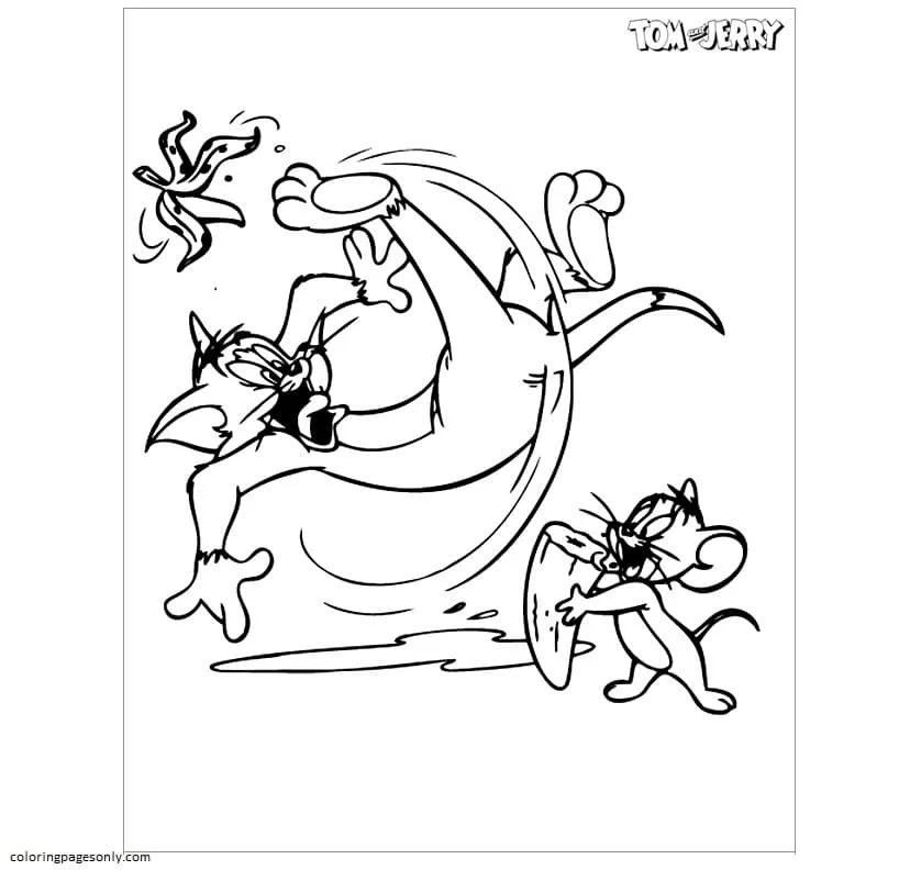 Desenhos de Tom e Jerry Para Colorir 24