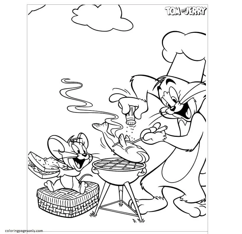 Desenhos de Tom e Jerry Para Colorir 35