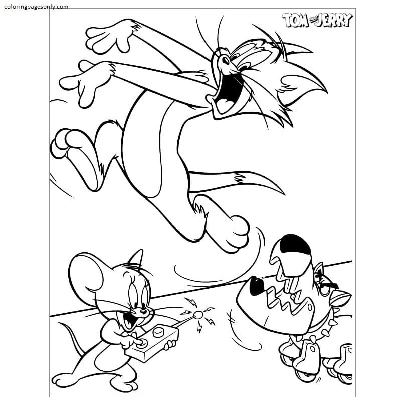 Desenhos de Tom e Jerry Para Colorir 38