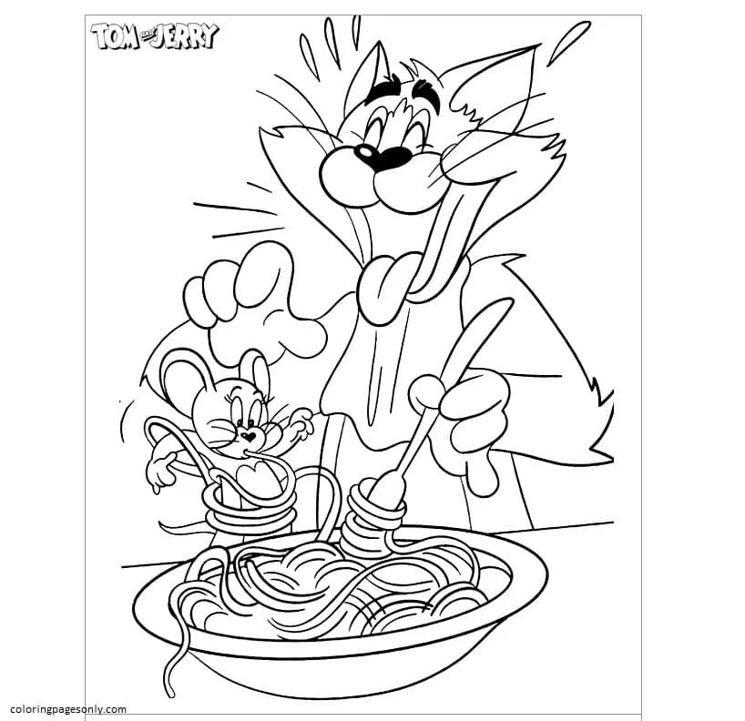 Desenhos de Tom e Jerry Para Colorir 41