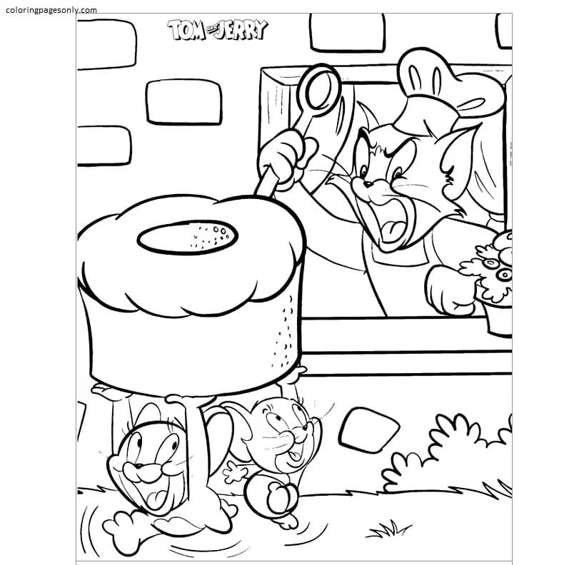 Desenhos de Tom e Jerry Para Colorir 43