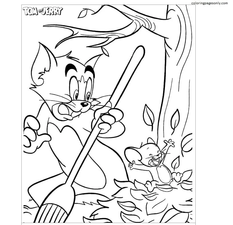 Desenhos de Tom e Jerry Para Colorir 44