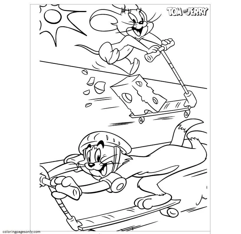 Desenhos de Tom e Jerry Para Colorir 45