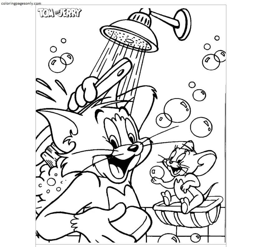 Desenhos de Tom e Jerry Para Colorir 46