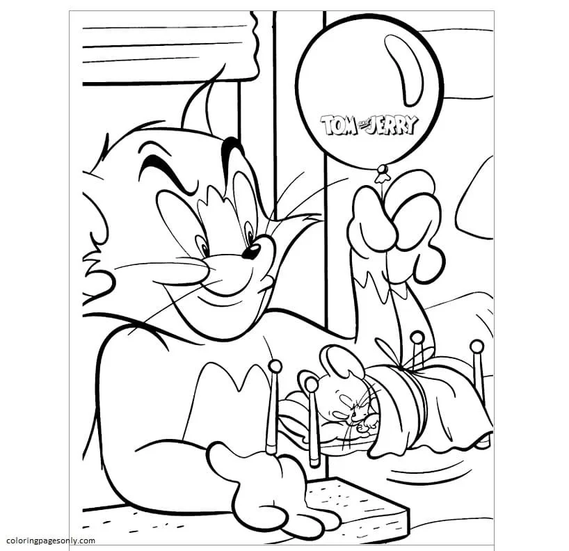 Desenhos de Tom e Jerry Para Colorir 47