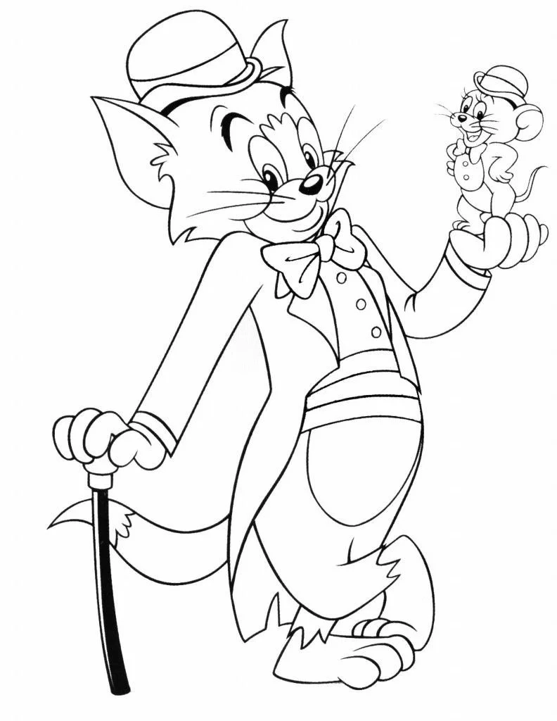 Desenhos de Tom e Jerry Para Colorir