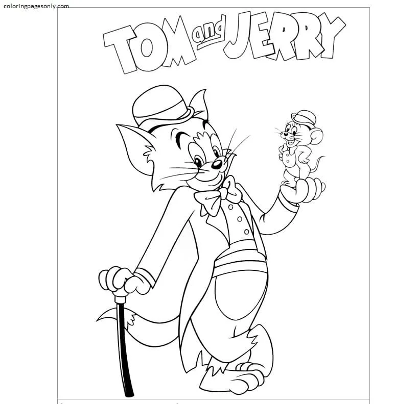 Desenhos de Tom e Jerry Para Colorir 8