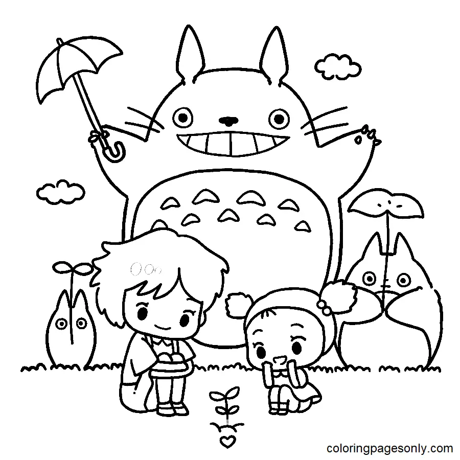 Desenhos de Totoro Para Colorir 1