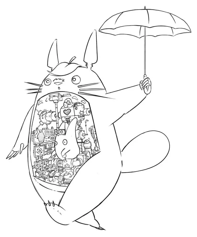 Desenhos de Totoro Para Colorir 24