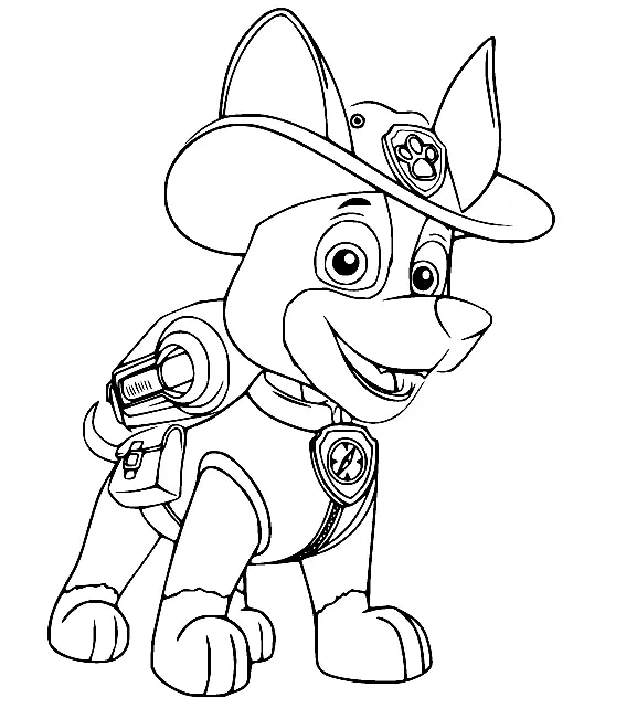 Desenhos de Tracker patrulha canina Para Colorir 10