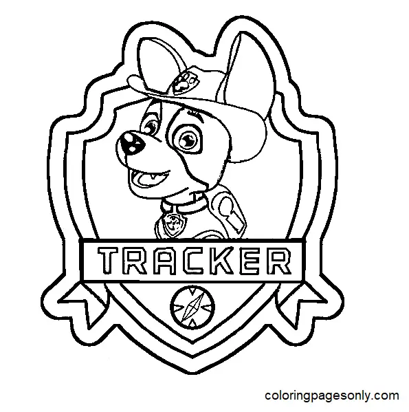 Desenhos de Tracker patrulha canina Para Colorir 15