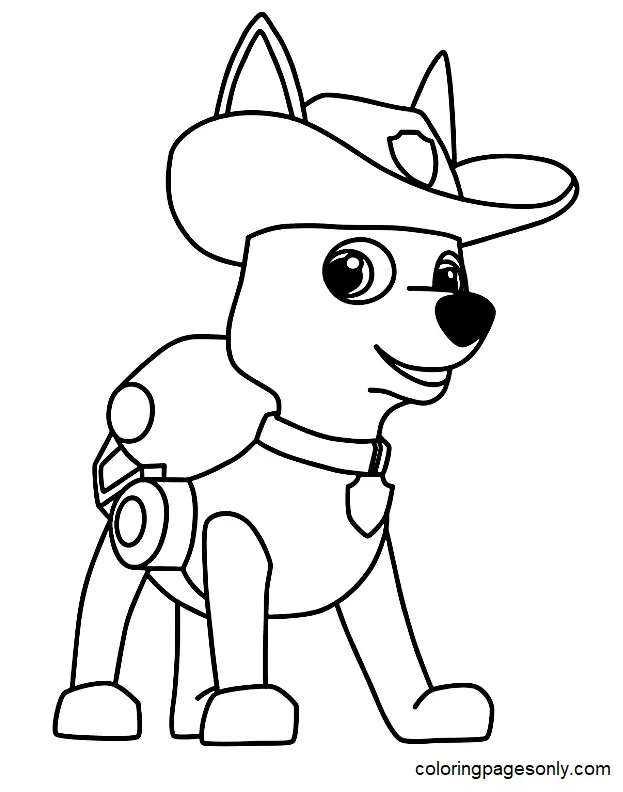 Desenhos de Tracker patrulha canina Para Colorir 19