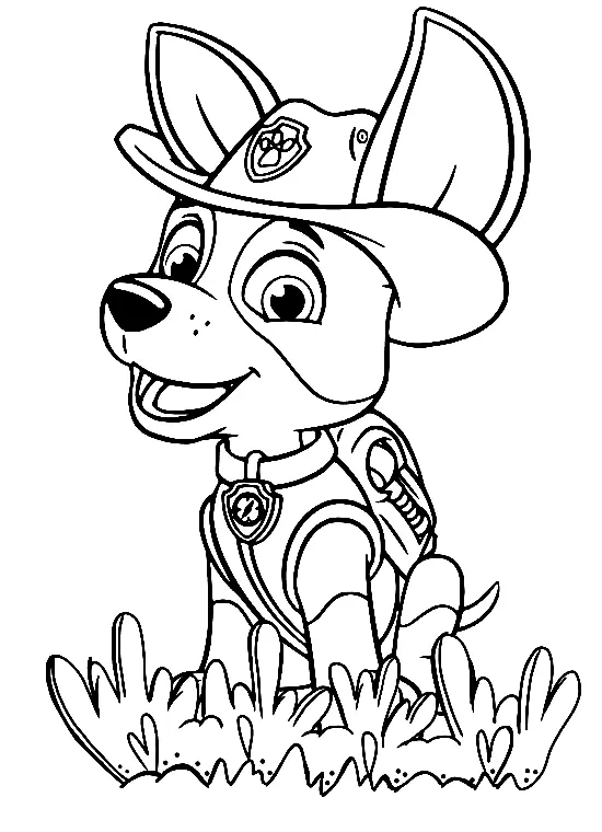 Desenhos de Tracker patrulha canina Para Colorir 2