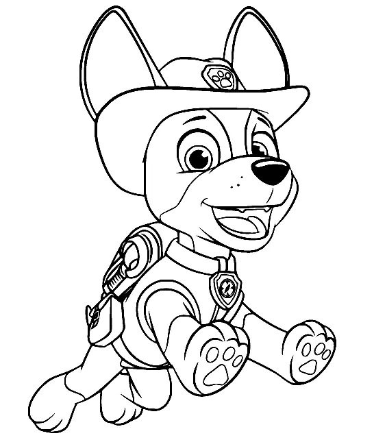 Desenhos de Tracker patrulha canina Para Colorir 22