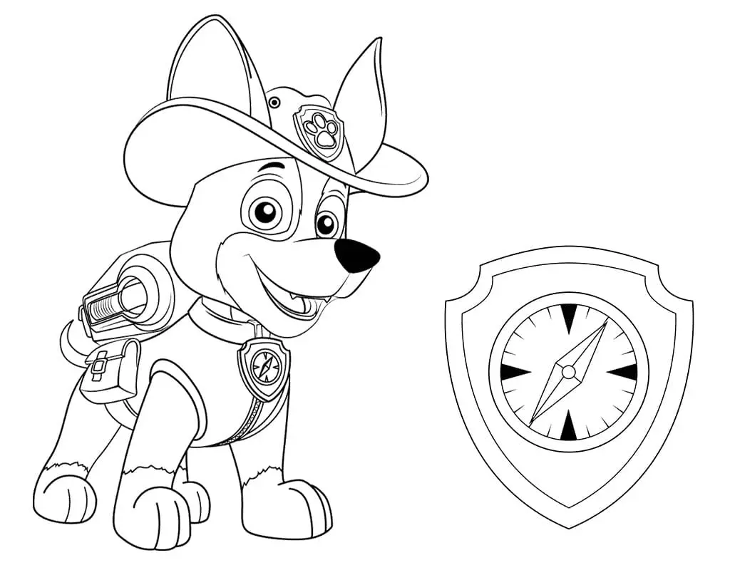 Desenhos de Tracker patrulha canina Para Colorir 23