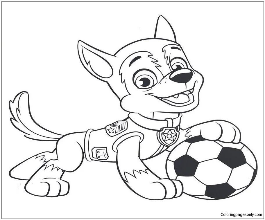 Desenhos de Tracker patrulha canina Para Colorir 8