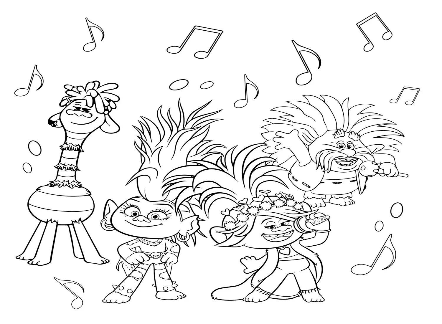 Desenhos de Trolls World Tour Para Colorir 12