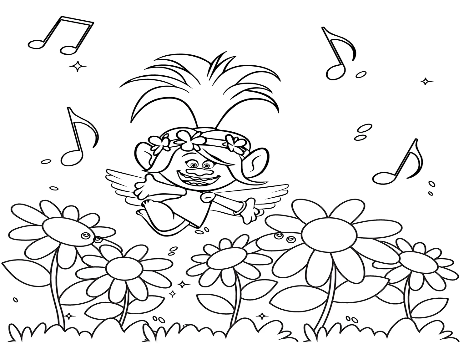 Desenhos de Trolls World Tour Para Colorir 16