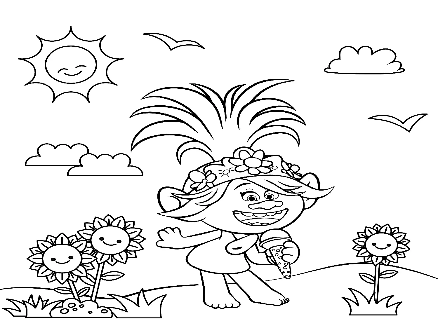 Desenhos de Trolls World Tour Para Colorir 2