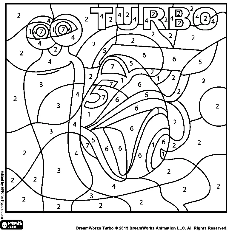 Desenhos de Turbo Para Colorir 4