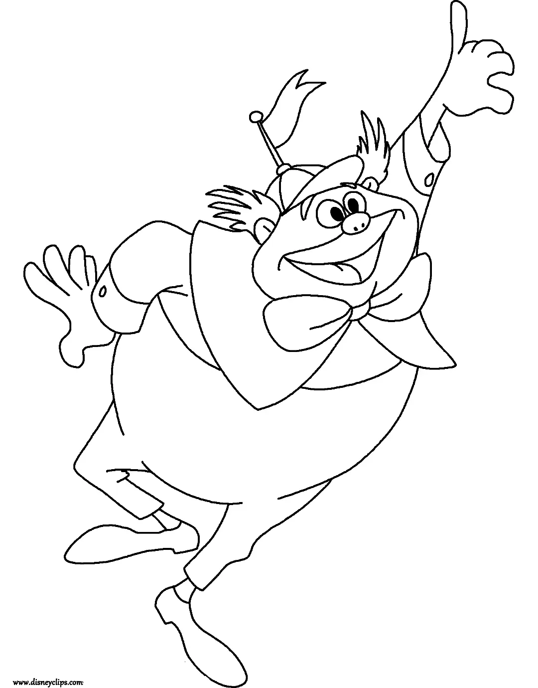 Desenhos de Tweedledum e Tweedledee Para Colorir 3