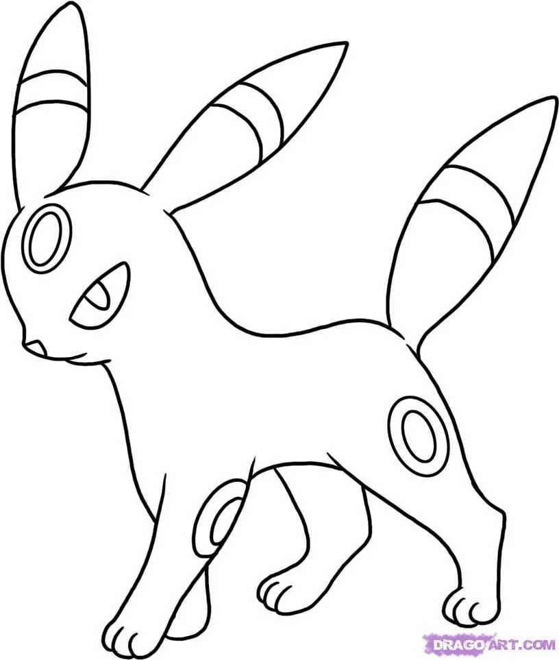 Desenhos de Umbreon Para Colorir 1