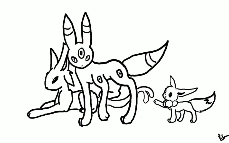 Desenhos de Umbreon Para Colorir 10