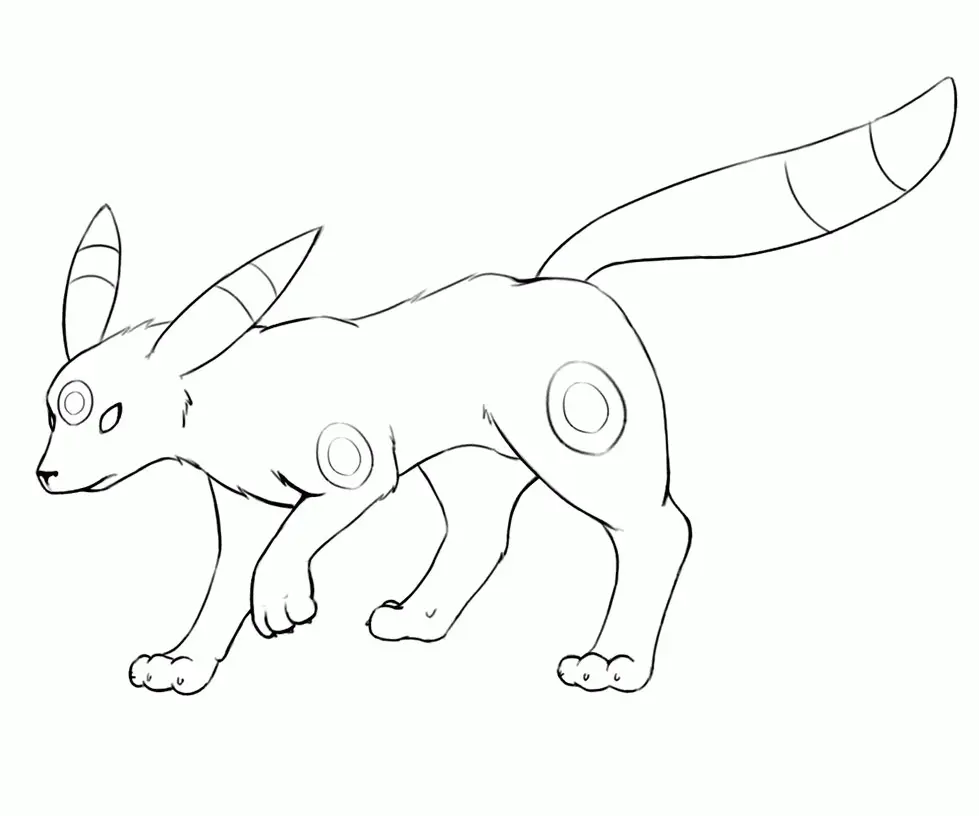 Desenhos de Umbreon Para Colorir 12