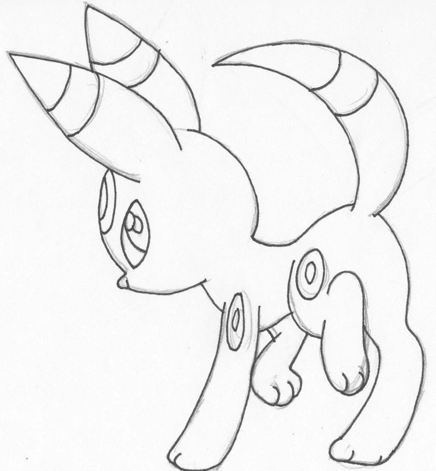 Desenhos de Umbreon Para Colorir 13