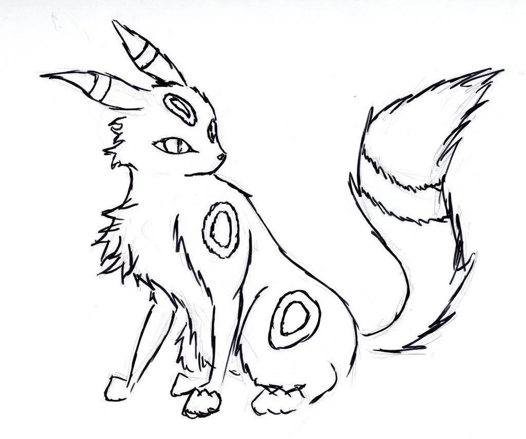 Desenhos de Umbreon Para Colorir 18