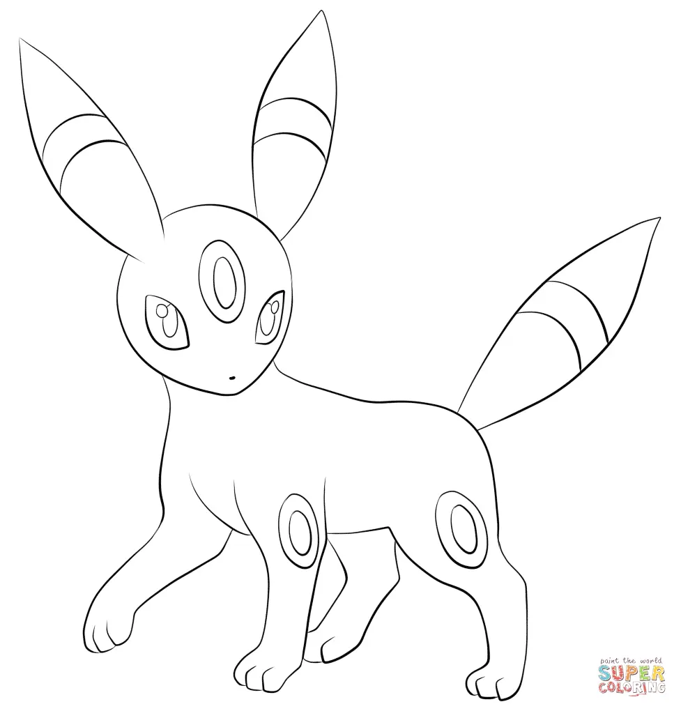 Desenhos de Umbreon Para Colorir 2