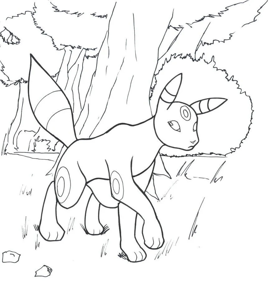 Desenhos de Umbreon Para Colorir 28