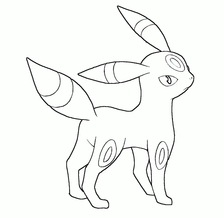 Desenhos de Umbreon Para Colorir 6