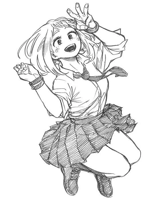 Desenhos de Uraraka Para Colorir 11