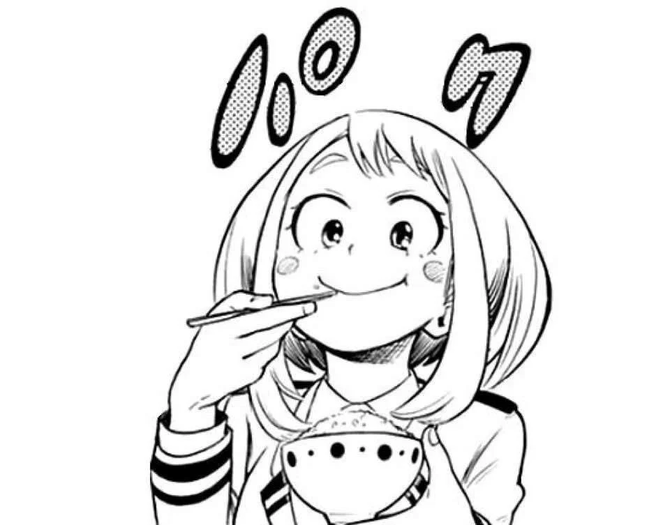 Desenhos de Uraraka Para Colorir 14