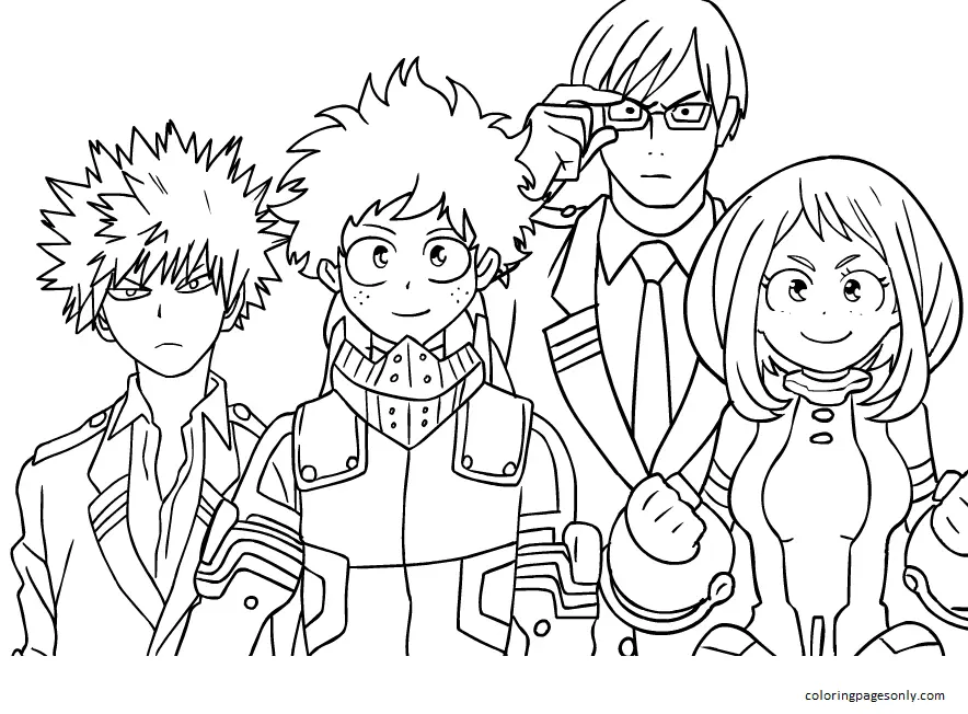 Desenhos de Uraraka Para Colorir 17