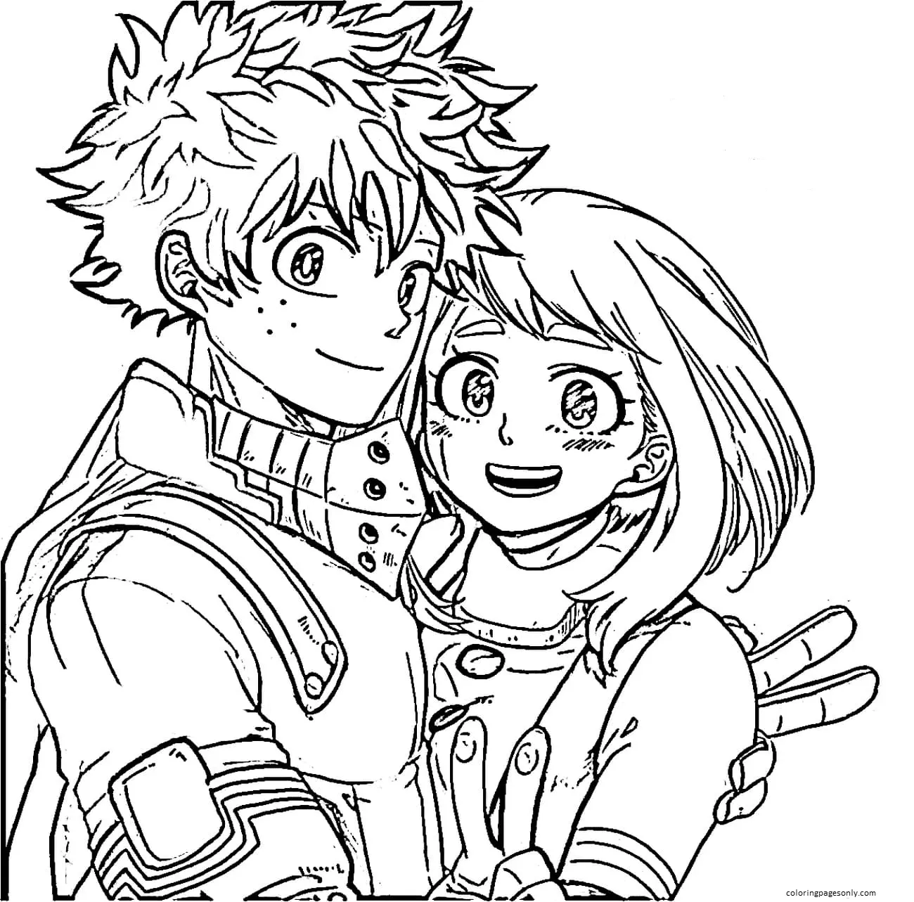 Desenhos de Uraraka Para Colorir 20