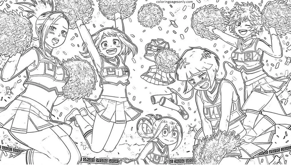 Desenhos de Uraraka Para Colorir 21