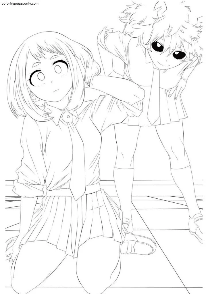 Desenhos de Uraraka Para Colorir 26